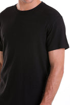 Regular Fit Black Cotton Crew Neck T-Shirt - MIB