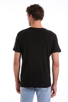 Regular Fit Black Cotton Crew Neck T-Shirt - MIB