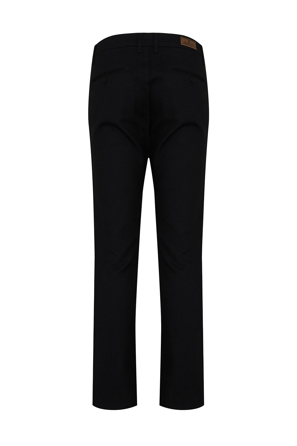 Regular Fit Black High Waist Cotton Casual Pants - MIB