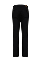 Regular Fit Black High Waist Cotton Casual Pants - MIB