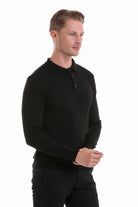 Regular Fit Black Polo Sweater - MIB