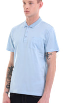 Regular Fit Blue Basic Cotton Polo T-Shirt - MIB