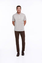 Regular Fit Bone 100% Cotton Polo T-Shirt - MIB