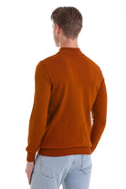 Regular Fit Brick Mock Neck Sweater - MIB