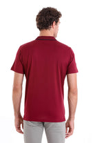 Regular Fit Burgundy Basic 100% Cotton Polo T-Shirt - MIB