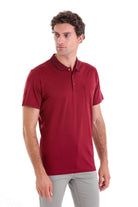 Regular Fit Burgundy Basic 100% Cotton Polo T-Shirt - MIB