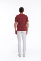 Regular Fit Burgundy Basic Cotton Crew Neck T-Shirt - MIB