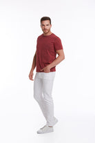 Regular Fit Burgundy Basic Cotton Crew Neck T-Shirt - MIB