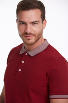 Regular Fit Burgundy Basic Cotton Polo T-Shirt - MIB