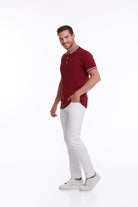 Regular Fit Burgundy Basic Cotton Polo T-Shirt - MIB