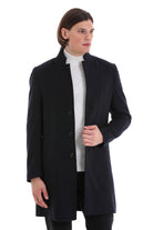 Regular Fit Cachet Notch Lapel Navy Overcoat - MIB