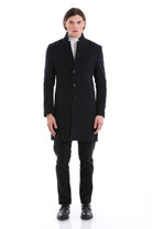 Regular Fit Cachet Notch Lapel Navy Overcoat - MIB