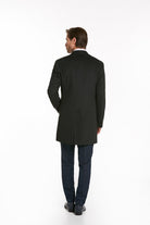 Regular Fit Cachet TBC Notch Lapel Khaki Overcoat Charcoal