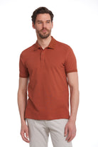 Regular Fit Cinnamon Basic Cotton Polo T-Shirt - MIB