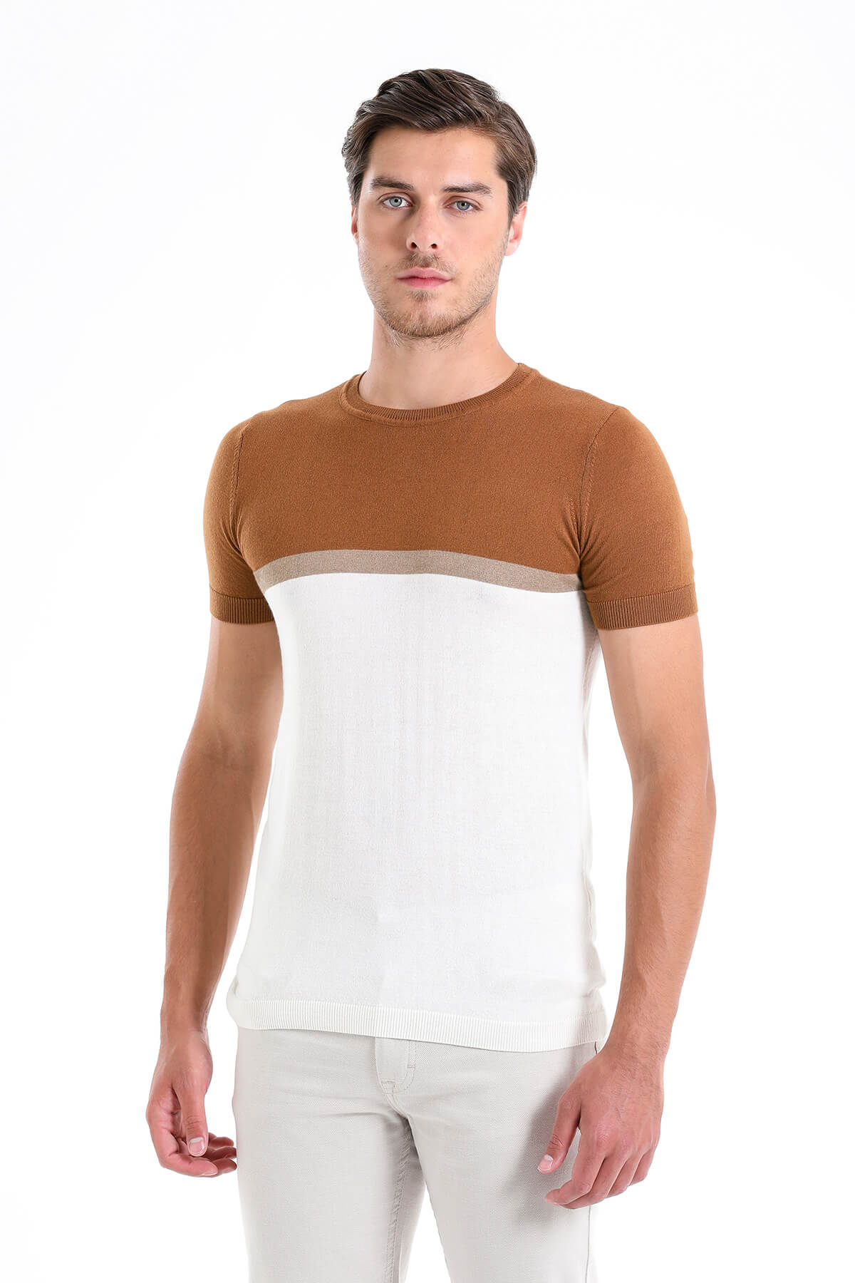 Regular Fit Cinnamon Crew Neck T-Shirt - MIB