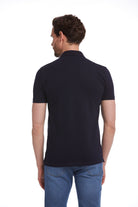 Regular Fit Cotton Basic Navy Polo T-Shirt - MIB