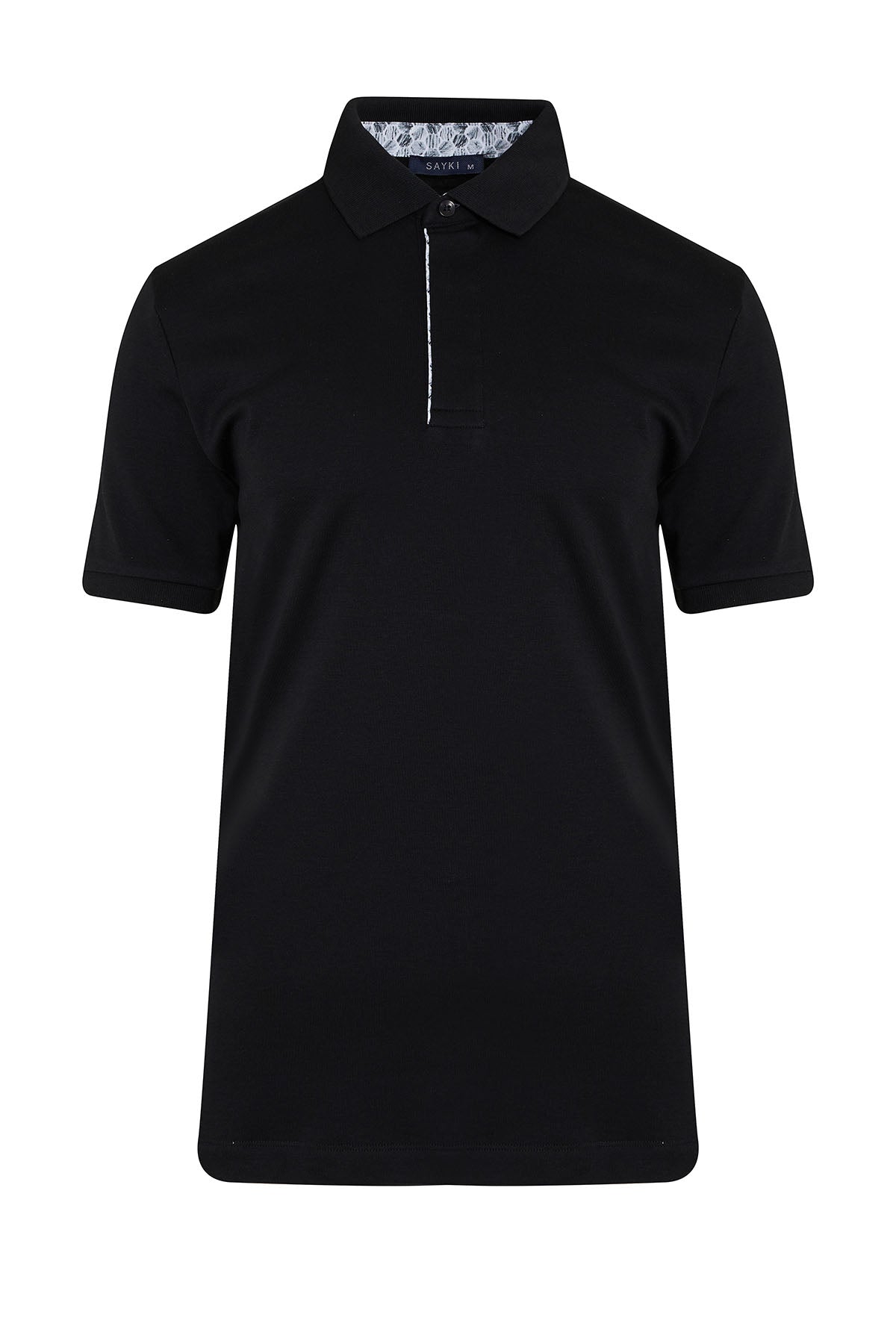 Regular Fit Cotton Black Polo T-Shirt - MIB