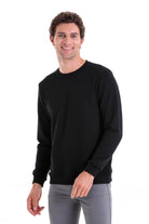 Regular Fit Cotton Blend Black Crewneck Sweatshirt - MIB