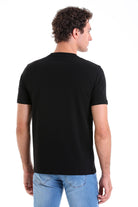 Regular Fit Cotton Blend Black Crewneck T-Shirt - MIB