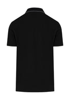 Regular Fit Cotton Blend Black Polo T-Shirt - MIB