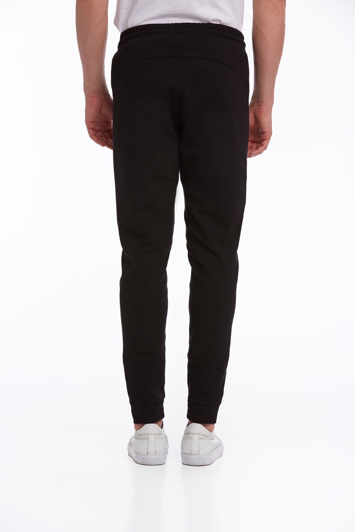 Regular Fit Cotton Blend Black Sweatpants - MIB