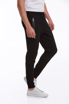 Regular Fit Cotton Blend Black Sweatpants Black - Gray - MIB