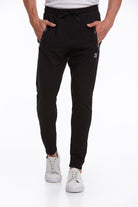 Regular Fit Cotton Blend Black Sweatpants Black - Gray - MIB