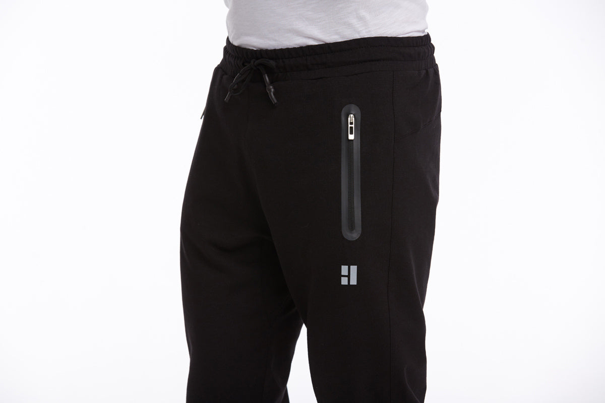 Regular Fit Cotton Blend Black Sweatpants Black - Gray - MIB