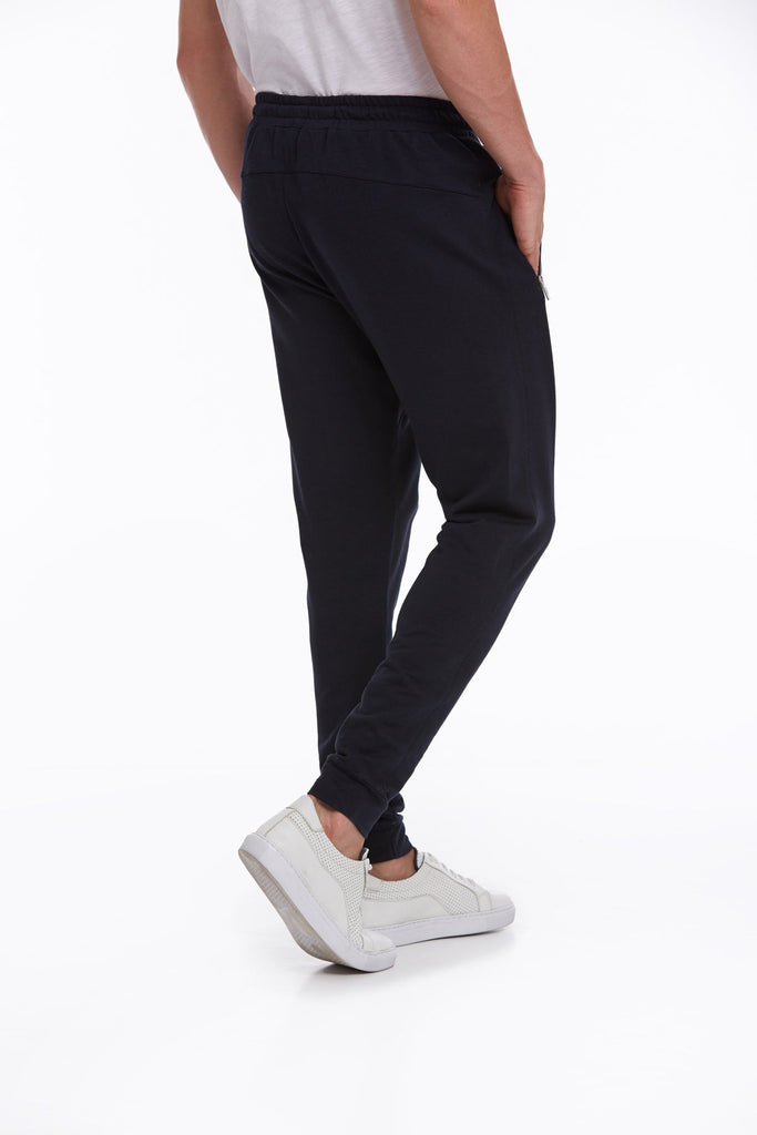 Regular Fit Cotton Blend Black Sweatpants Navy - MIB