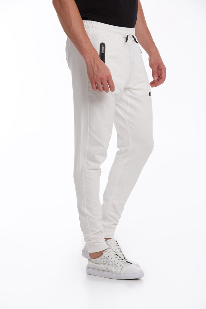 Regular Fit Cotton Blend Black Sweatpants White K. - MIB