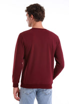 Regular Fit Cotton Blend Burgundy Crewneck Sweatshirt - MIB