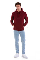 Regular Fit Cotton Blend Burgundy Hooded Sweatshirt - MIB