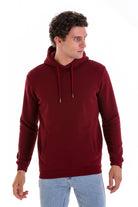 Regular Fit Cotton Blend Burgundy Hooded Sweatshirt - MIB