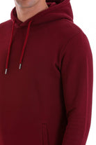 Regular Fit Cotton Blend Burgundy Hooded Sweatshirt - MIB