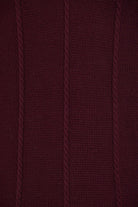 Regular Fit Cotton Blend Burgundy Polo Sweater - SAYKI