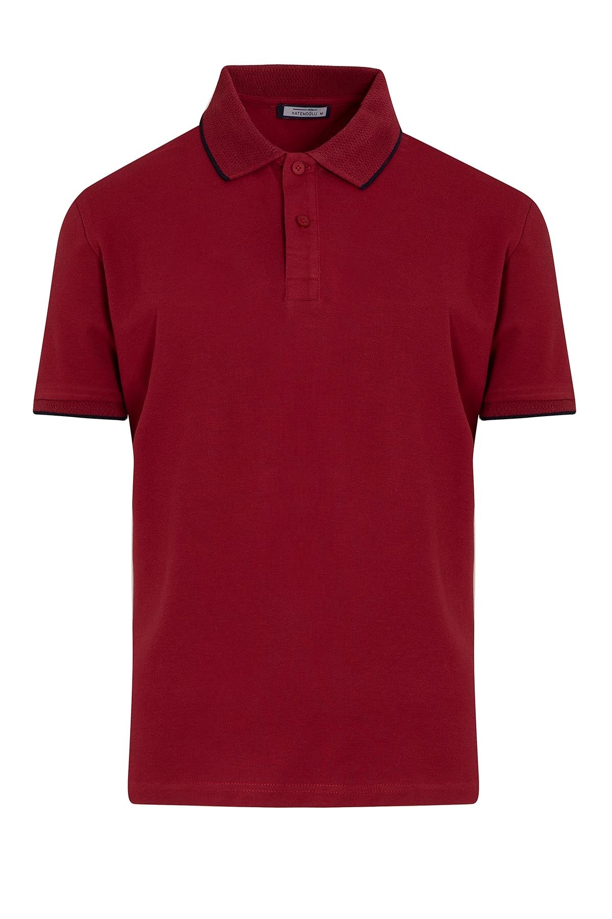 Regular Fit Cotton Blend Burgundy Polo T-Shirt - MIB