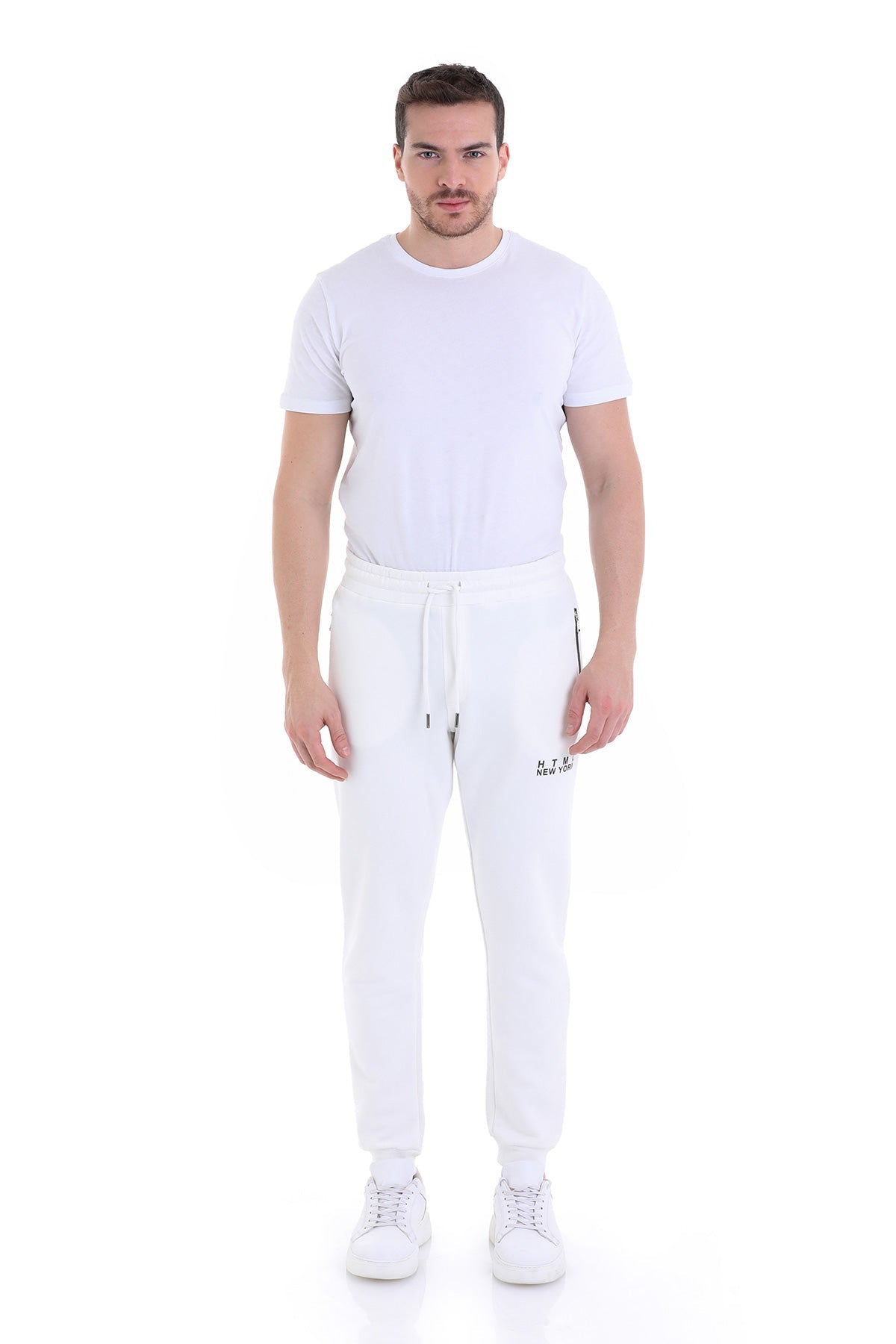 Regular Fit Cotton Blend Ecru Sweatpants - MIB