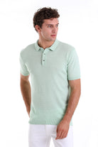 Regular Fit Cotton Blend Green Water Polo T-Shirt - MIB