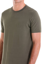 Regular Fit Cotton Blend Khaki Crewneck T-Shirt - MIB