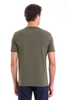 Regular Fit Cotton Blend Khaki Crewneck T-Shirt - MIB