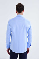 Regular Fit Cotton Blend Light Blue Dress Shirt - MIB