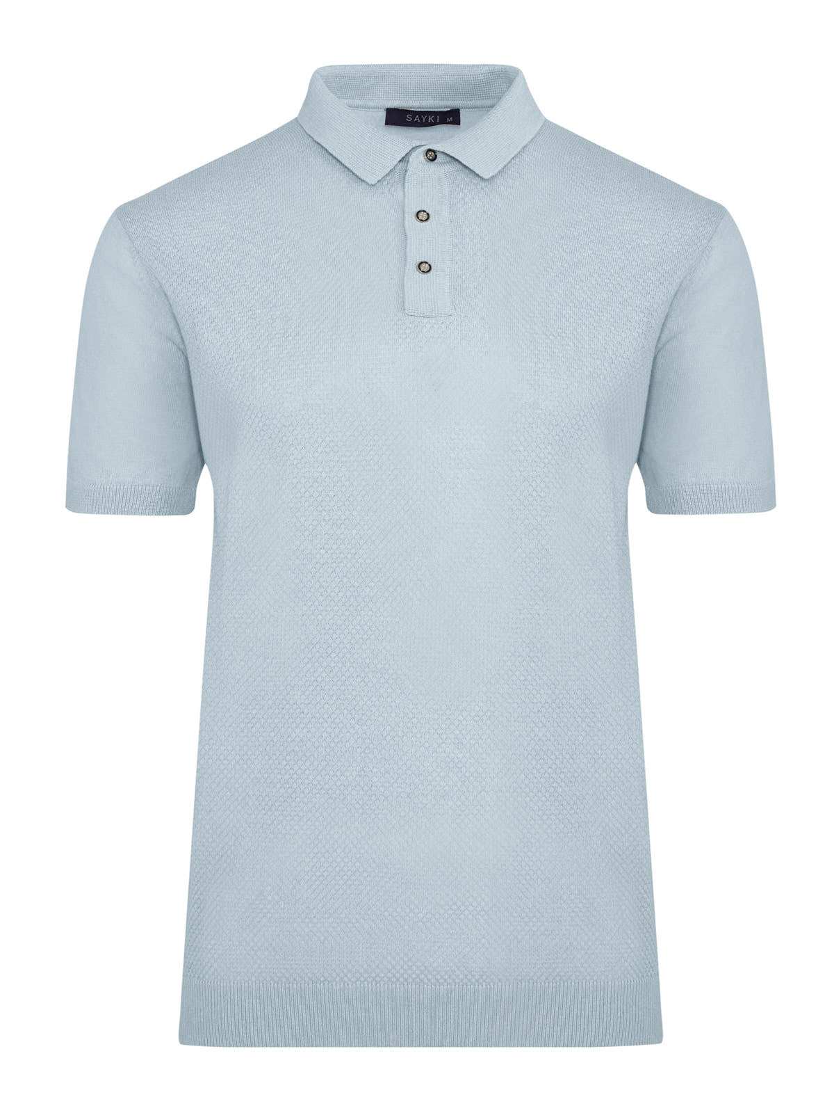 Regular Fit Cotton Blend Light Blue Polo T-Shirt - MIB