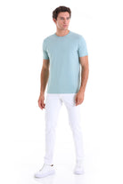 Regular Fit Cotton Blend Mint Crewneck T-Shirt - MIB