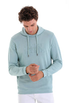 Regular Fit Cotton Blend Mint Hooded Sweatshirt - MIB