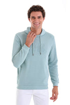 Regular Fit Cotton Blend Mint Hooded Sweatshirt - MIB