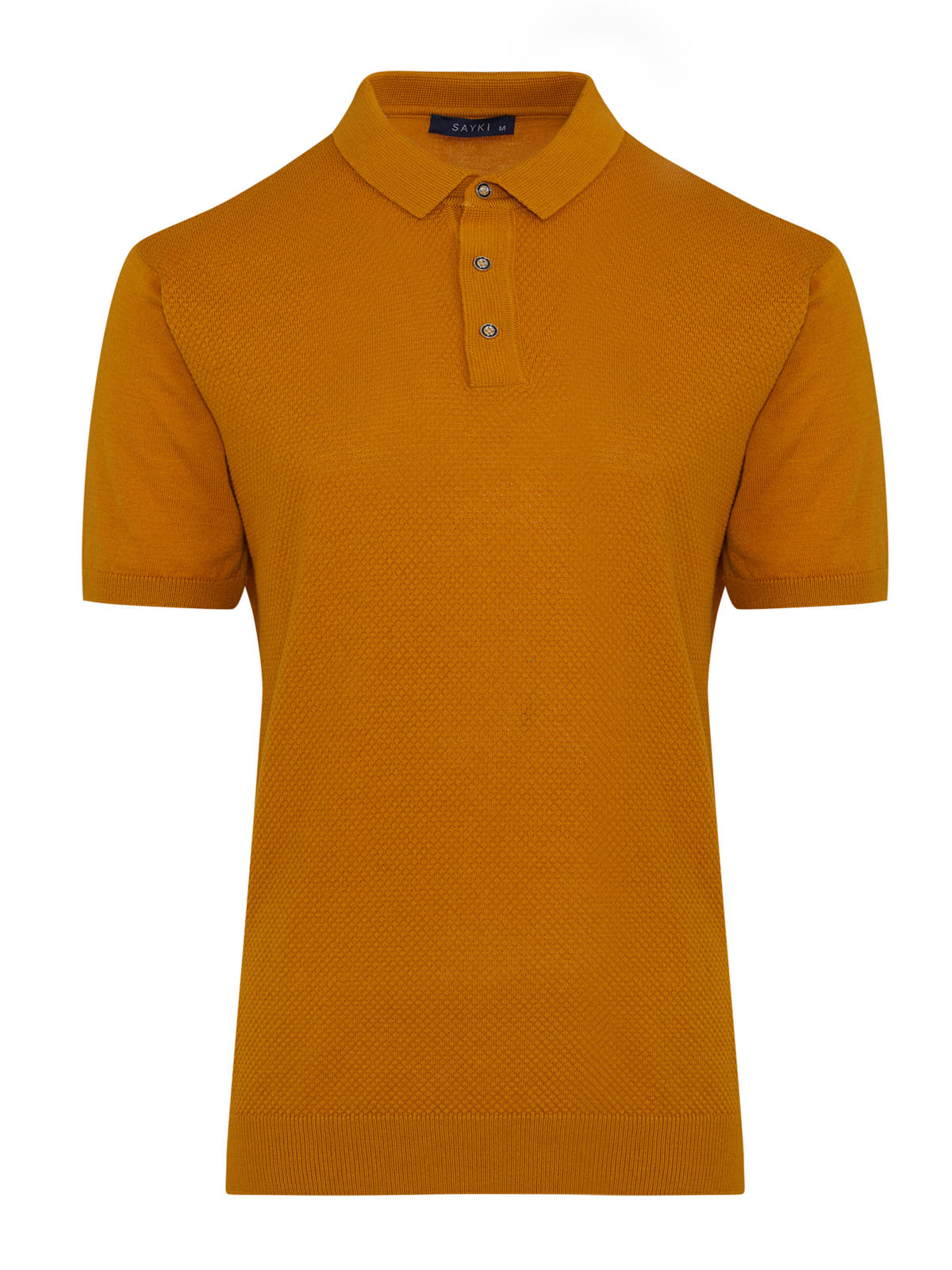 Regular Fit Cotton Blend Mustard Polo T-Shirt - MIB