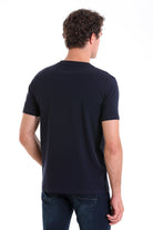 Regular Fit Cotton Blend Navy Crewneck T-Shirt - MIB