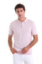 Regular Fit Cotton Blend Pink Polo T-Shirt - MIB