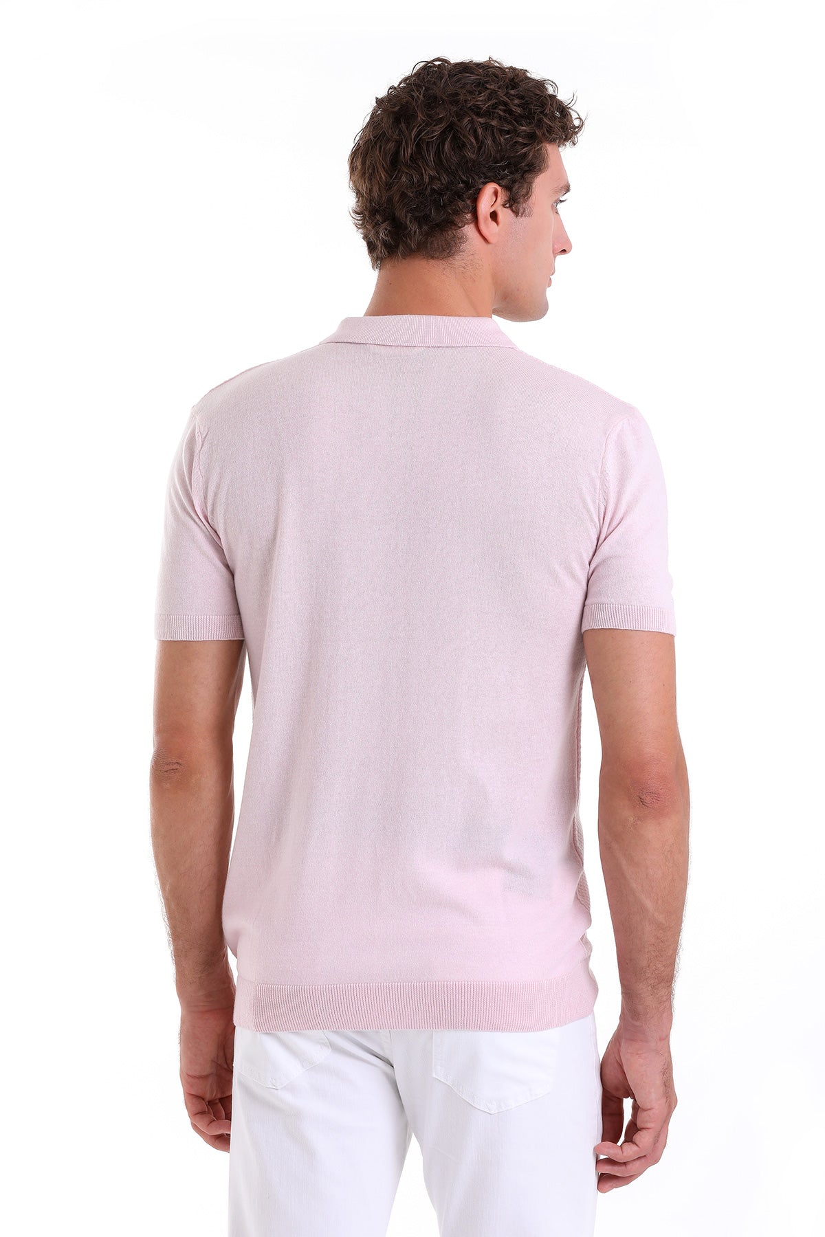 Regular Fit Cotton Blend Pink Polo T-Shirt - MIB