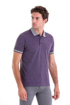 Regular Fit Cotton Blend Plum Polo T-Shirt - MIB